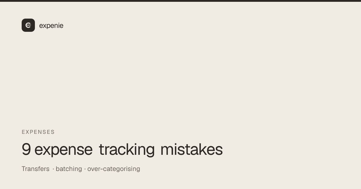 expenie guide cover: nine expense tracking mistakes and how to fix each one