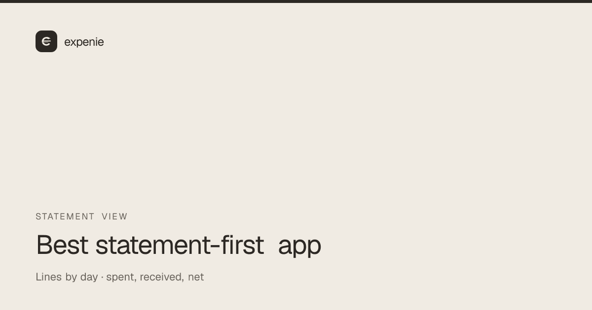 expenie roundup cover: best app for a monthly statement view